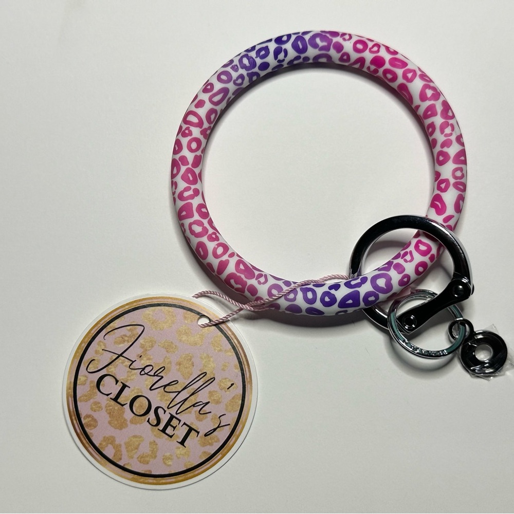 Cheetah print key ring
